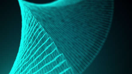 Computer generated air mesh from connection of dots. 3d rendering of abstract complex background