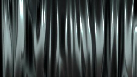 Silver curtain, computer generated. 3d rendering of luxury art backdropの写真素材