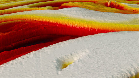Computer generated flow and fusion of paint. 3d rendering of frothy backdrop