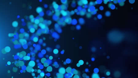 Shimmering stream rushing by curving 3D render line. Dusty burst energy in outer fantasy space...