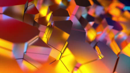 Geometrically broken 3d render earth collapse crystals from extreme heat. Aftermath powerful...