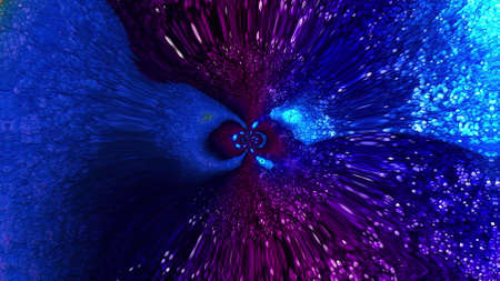 Bright tracery 3d render of futuristic abstract swirl. Diffuse digital waves of artistic expressionism in minimalist hypnotic textures. Blurred design of trendy web interior.の写真素材