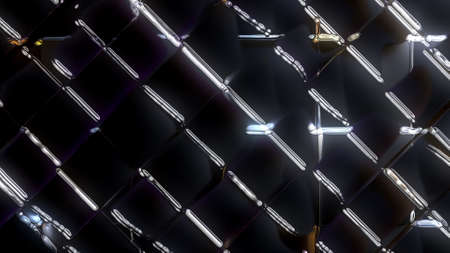 Glow glass elements. Computer generated 3d render