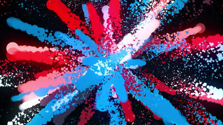 Splash particles. Computer generated 3d render