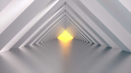 Futuristic tunnel. Computer generated 3d render