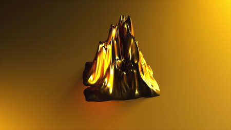Gold landscape. Computer generated 3d renderの写真素材