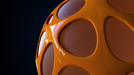 Organic form. Computer generated 3d renderの写真素材