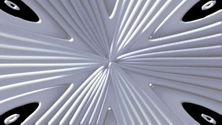 Kaleida white. Computer generated 3d render