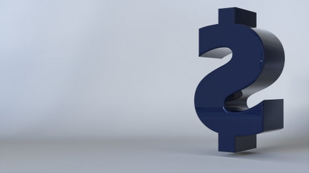 3D USD Dollar Sign. Computer generated 3d renderの写真素材