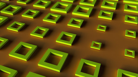 3d squares. Computer generated 3d render