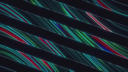 Glowing stripes. Computer generated 3d render