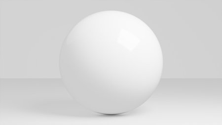 white sphere composition. Computer generated 3d renderの写真素材