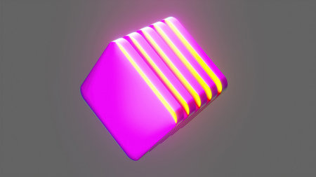 Abstract rainbow rectangles. Computer generated 3d render