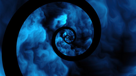 Abstract spiral smoke. Computer generated 3d render