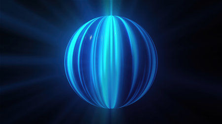 Abstract line orb. Computer generated 3d render