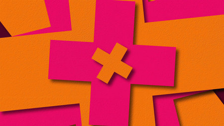 Abstract cross shapes. Computer generated 3d renderの写真素材