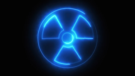 Bright radioactive sign. Computer generated 3d renderの写真素材