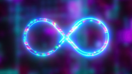 Abstract infinity sign. Computer generated 3d renderの写真素材