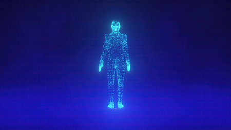 Digital human figure. Computer generated