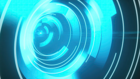 Abstract HUD interface. Computer generated
