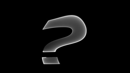 Question mark with turbulent. Computer generated 3d renderの写真素材