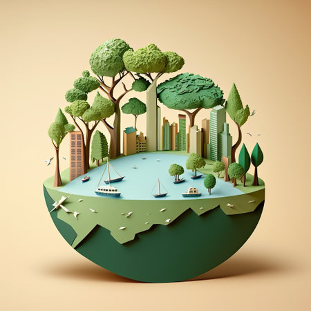 Planet world ecosystems, world environment day, Earth day, sustainable living concept, Generate Aiの素材