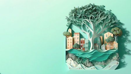 Planet world ecosystems, world environment day, Earth day, sustainable living concept, Generate Aiの素材