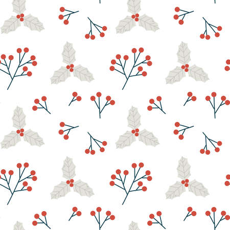 vector christmas flower, poinsettia seamless pattern, backgroundのイラスト素材