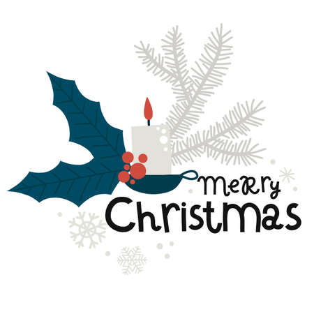 vector christmas tree, congratulation cute postcard, backgroundのイラスト素材