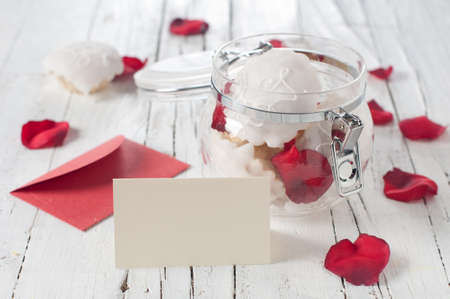 Dessert for Valentine's day, selective focusの写真素材
