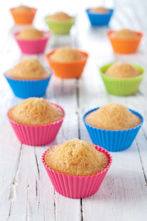 Sweet color muffin, selective focusの写真素材
