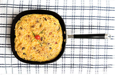 Pan with a egg frutata 3の写真素材