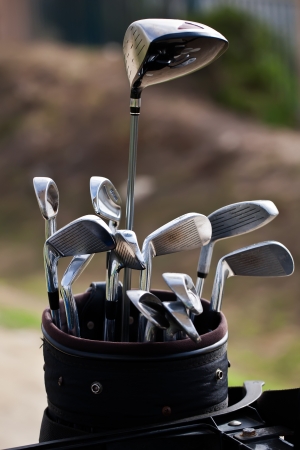 On their way out for a day on the course の写真素材