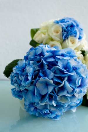 A bouquet of christmas roses in natural light の写真素材