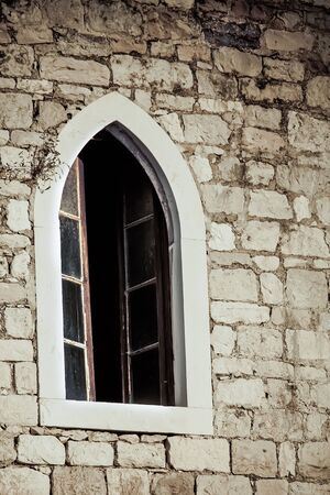 Church window which makes nice vignetting.の写真素材