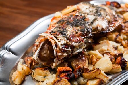 This fish is served in a lot of restuarants in Croatia の写真素材