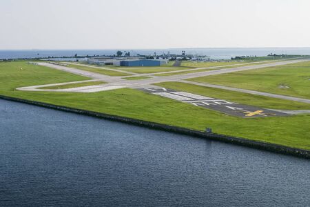 The landing strip by the harbour in Europe.のeditorial素材