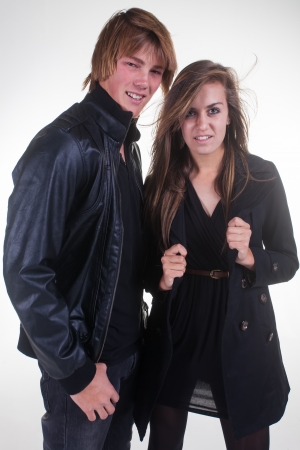 These teen models are very young with big attitude.の写真素材