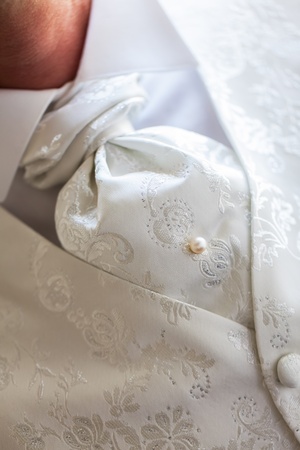 A modern design style tie and suit for the groom.の写真素材