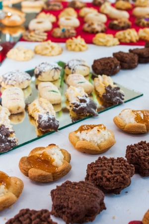 A lot of cookies used for a function.の写真素材