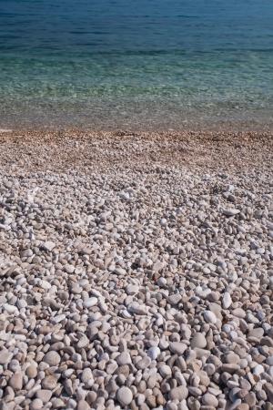 The water of the ocean is Chrystal clear in Croatia.の写真素材