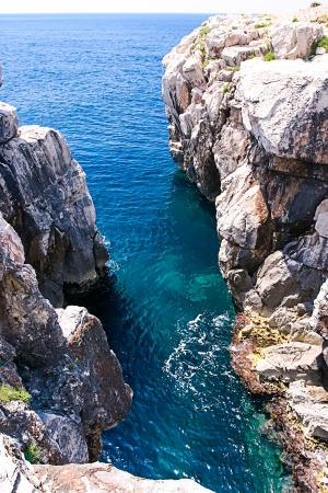detailed image of a steep coveの写真素材