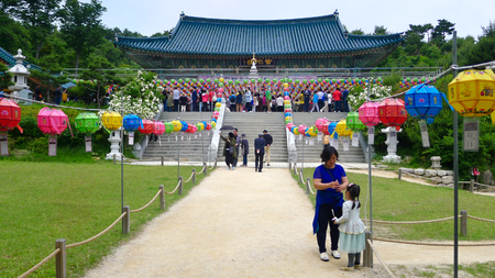 Ulsan/South Korea-22.05.2018:The buddhist temple in South koreaのeditorial素材