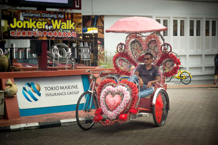 Melaka/Malaysia-23.05.2019:The Melaka local tricycle taxiのeditorial素材