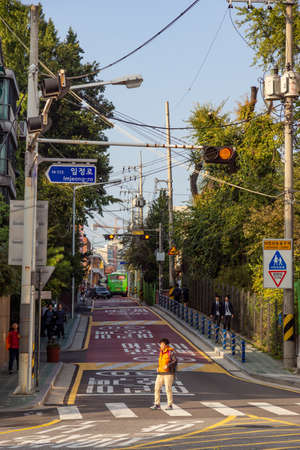 Seoul/South Korea-18.10.2016:The typical view on the Seoul's streetのeditorial素材