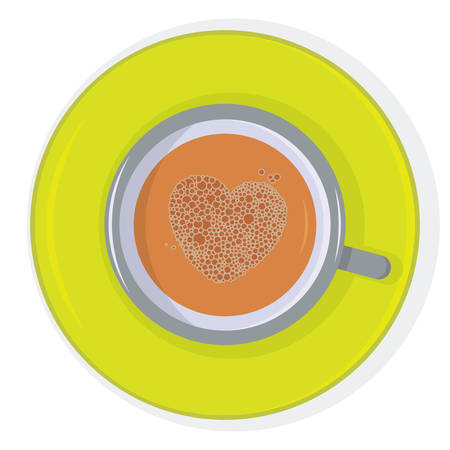 Cup of Hot Chocolate With Heart Shapeのイラスト素材