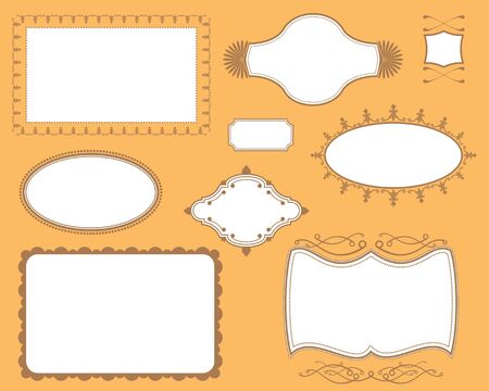 Book Cover Plates Frames Set Seriesのイラスト素材