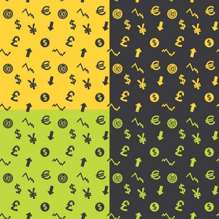 Seamless Pattern Business And Finance Symbolsのイラスト素材