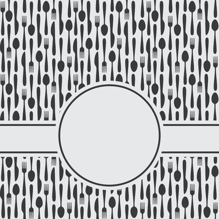Kithen Cutlery Symbols Menu Backgroundのイラスト素材