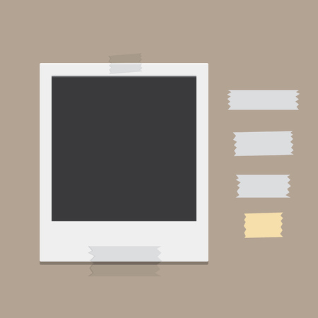 Photo Card Blank With Tape Pieces Samplesのイラスト素材